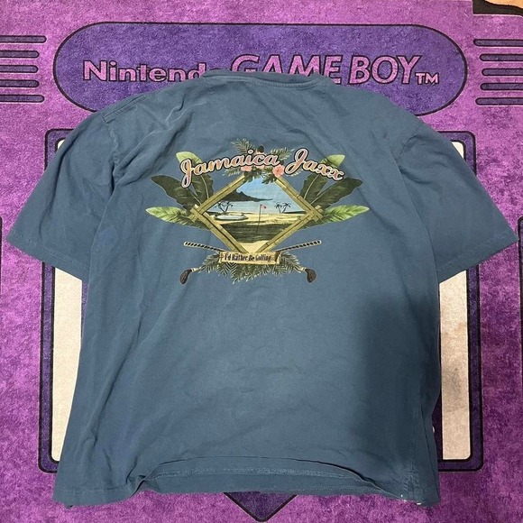 American Apparel Other - Jamaica Jaxx blue summer tropical baggy t-shirt with palm tree design Size XL